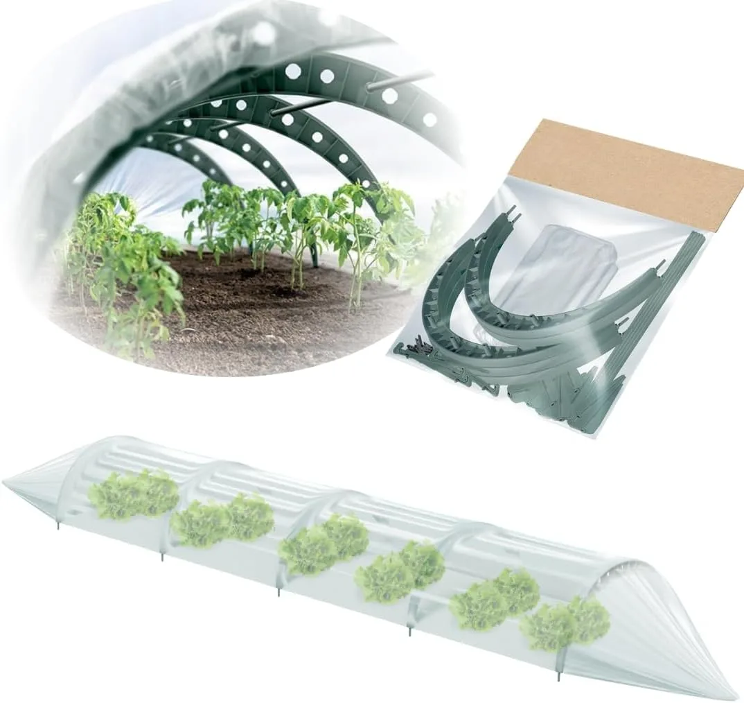 Pflanztunnel Gartentunnel Treibhaus Tomatenhaus Tunnelbögen 2 Größen (Grün, 2,40m) - Bild 1