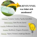 Pflanztunnel Gartentunnel Treibhaus Tomatenhaus Tunnelbögen 2 Größen (Grün, 2,40m) - Thumbnail 5