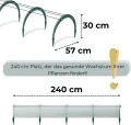 Pflanztunnel Gartentunnel Treibhaus Tomatenhaus Tunnelbögen 2 Größen (Grün, 2,40m) - Thumbnail 3