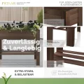 PATKAR® Hochbeet Holz [RÜCKENSCHONENDE HÖHE] - Premium Hochbeet Balkon oder Garten (Made in Europe) - Pflanzkasten Hochbeete-Kit - Kräuterbeet Balkon Hochbeet - Hochbeete für Garten Holz (1, Braun) - Thumbnail 3