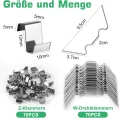 140-teilig Gewächshaus Klammern Edelstahl, Gewächshausklammern, Klammern für Gewächshaus, Sturmfest Gewächshaus zubehör für Befestigung von Glashaus Doppelstegplatten, Platten, Hohlkammerplatten - Thumbnail 2