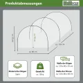 TRUTZHOLM Hochbeetabdeckung 120 x 80 cm Bogenabdeckung mit Vlies Frühbeetabdeckung - Thumbnail 3