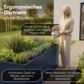 STEELSØN Icarus Hochbeet aus Metall – Pflanzenbeet in Anthrazit für Garten & Balkon – Pflanzenkübel mit offener Bodenstruktur stabil & wetterfest – Gartenbeet für Blumen, Gemüse, Obst – 200x75x80 cm - Thumbnail 4