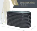 WESTMANN Hochbeet aus Metall inkl. Aussaatkalender | 160x80x82 cm Grau | Kräuterbeet für Garten & Terrasse | Holzhochbeet & Frühbeet zum Bepflanzen von Gemüse & Kräutern - Thumbnail 7