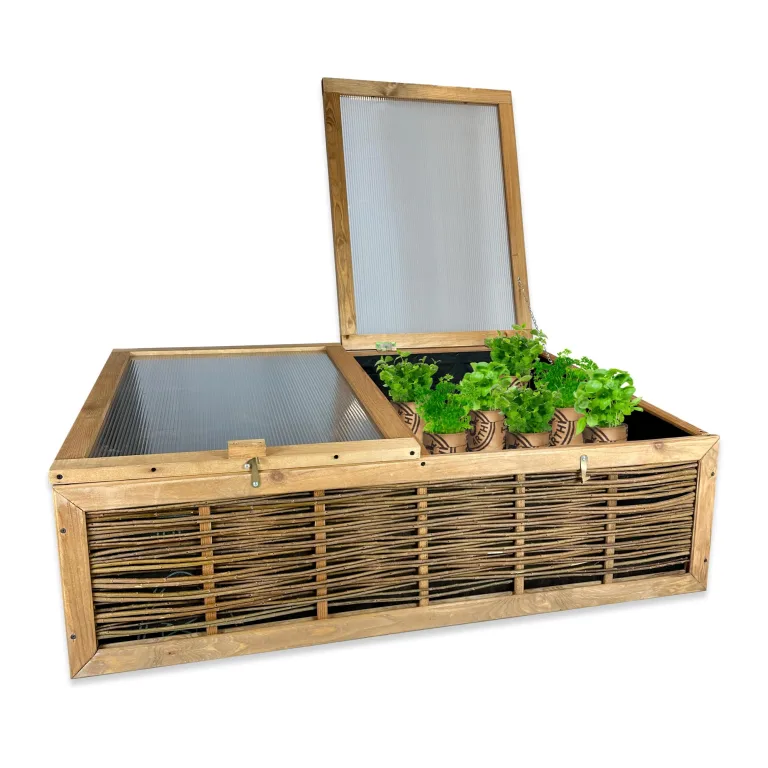 GARTENETAGE Hochwertiges Frühbeet mit Abdeckung - Witterungsbeständig, Einfache Montage, Schutz vor Schädlingen, Verlängerte Anbausaison, Pflegeleicht, 120x80x35 cm – Bild 5