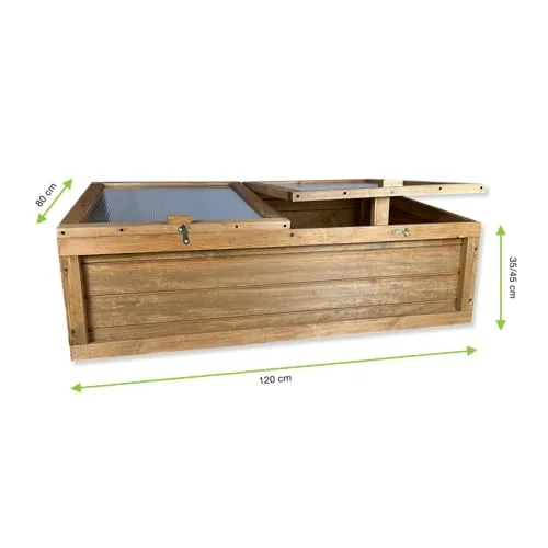 GARTENETAGE Hochwertiges Frühbeet mit Abdeckung - Witterungsbeständig, Einfache Montage, Schutz vor Schädlingen, Verlängerte Anbausaison, Pflegeleicht, 120x80x35 cm – Bild 9