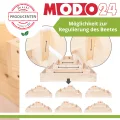 Hochbeet Holz, Kräuterbeet, Gartenbeet, Pflanzbeet, Blumenbeet, Stufenbeet, für Garten und Terrasse, Kiefernholz, Massivholz, höhenverstellbar, Abmessungen 54x117x80 cm, Farbe: Natur - Thumbnail 6