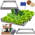 Hochbeet Holz, Kräuterbeet, Gartenbeet, Pflanzbeet, Blumenbeet, Stufenbeet, für Garten und Terrasse, Kiefernholz, Massivholz, höhenverstellbar, Abmessungen 9x90x100 cm, Farbe: Grau - Thumbnail 1
