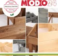 Hochbeet Holz, 4-stufiger Pflanzkasten, Blumenkasten, Gemüsebeet, Kräuterbeet, Anzuchtset, Anzuchtkasten, mit Gartenvlies als Unterlage und Schrauben, Abmessungen 54x30x120 cm, Farbe: Grau - Thumbnail 7