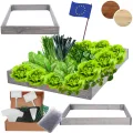 Hochbeet Holz, Kräuterbeet, Gartenbeet, Pflanzbeet, Blumenbeet, Stufenbeet, für Garten und Terrasse, Kiefernholz, Massivholz, höhenverstellbar, Abmessungen 9x60x100 cm, Farbe: Grau - Thumbnail 1