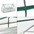 [en.casa] Hochbeet mit Foliengewächshaus Balsorano wetterfest Frühbeet mit Abdeckung Outdoor Stahl mit PVC-Folie Mini-Treibhaus 186 x 96 x 98 cm Transparent - Thumbnail 9