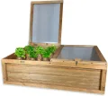 GARTENETAGE Frühbeet mit Weidengeflecht – Witterungsbeständiges Mini-Gewächshaus 120x80x35/45 cm mit schützender Abdeckung für Kräuter- und Gemüseanbau - Thumbnail 5