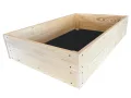 Lermowoood Hochbeet aus Holz 60x60x20 cm Natur – Pflanzkasten für Gemüse & Kräuter – mit Agrovließ – steckbar & stapelbar- Aussenbereich ideal für Garten, Balkon & Terrasse - Thumbnail 2