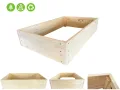 Lermowoood Hochbeet aus Holz 60x60x20 cm Natur – Pflanzkasten für Gemüse & Kräuter – mit Agrovließ – steckbar & stapelbar- Aussenbereich ideal für Garten, Balkon & Terrasse - Thumbnail 6