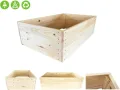 Lermowoood Hochbeet aus Holz 120x60x30 cm Natur – Pflanzkasten für Gemüse & Kräuter – mit Agrovließ – steckbar & stapelbar- Aussenbereich ideal für Garten, Balkon & Terrasse - Thumbnail 6