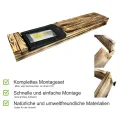 Lermowoood Hochbeet aus Holz 80x80x30 cm Geflammt – Pflanzkasten für Gemüse & Kräuter – mit Agrovließ – steckbar & stapelbar- Aussenbereich ideal für Garten, Balkon & Terrasse - Thumbnail 4