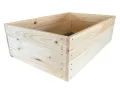 Lermowoood Hochbeet aus Holz 130x40x30 cm Natur – Pflanzkasten für Gemüse & Kräuter – mit Agrovließ – steckbar & stapelbar- Aussenbereich ideal für Garten, Balkon & Terrasse - Thumbnail 2