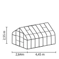 Vitavia Gewächshaus Dione 11500" inkl. Stahlfundamentrahmen, schwarz, 11,5 m², 3 mm ESG | Wetterfestes & stabiles Treibhaus | Perfekt für Gemüse & Pflanzen | Robust & langlebig - Thumbnail 2