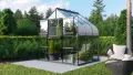 Vitavia Gewächshaus Dione 11500" inkl. Stahlfundamentrahmen, schwarz, 11,5 m², 3 mm ESG | Wetterfestes & stabiles Treibhaus | Perfekt für Gemüse & Pflanzen | Robust & langlebig - Thumbnail 3