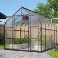 Vitavia Gewächshaus Dione 11500" inkl. Stahlfundamentrahmen, schwarz, 11,5 m², 3 mm ESG | Wetterfestes & stabiles Treibhaus | Perfekt für Gemüse & Pflanzen | Robust & langlebig - Thumbnail 9