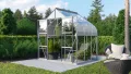 Vitavia Gewächshaus Dione 11500" inkl. Stahlfundamentrahmen, schwarz, 11,5 m², 3 mm ESG | Wetterfestes & stabiles Treibhaus | Perfekt für Gemüse & Pflanzen | Robust & langlebig - Thumbnail 10
