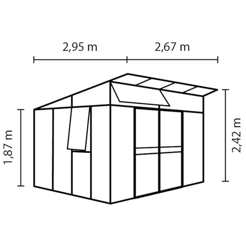 Vitavia Gewächshaus Aphrodite 7800", Aluminium eloxiert, 7,8 m², 10 mm HKP | Wetterfestes & stabiles Treibhaus | Perfekt für Gemüse & Pflanzen | Robust & langlebig – Bild 10