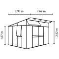 Vitavia Gewächshaus Aphrodite 7800", Aluminium eloxiert, 7,8 m², 10 mm HKP | Wetterfestes & stabiles Treibhaus | Perfekt für Gemüse & Pflanzen | Robust & langlebig - Thumbnail 3