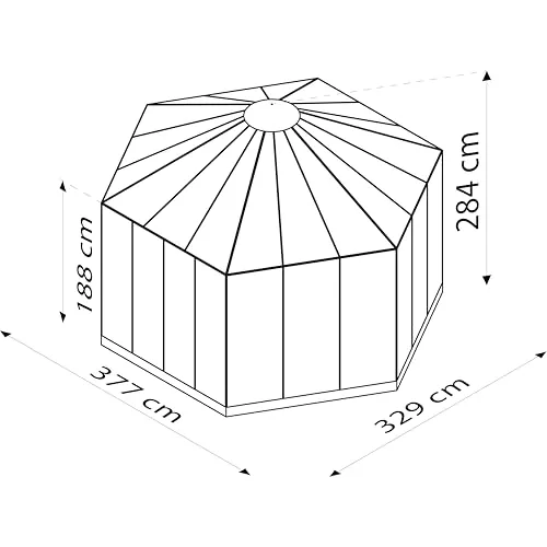 Vitavia Gewächshaus-Pavillon/ Vogelvoliere Circus 9000", Aluminium eloxiert, 9,0 m² | Wetterfestes & stabiles Treibhaus | Perfekt für Gemüse & Pflanzen | Robust & langlebig – Bild 9