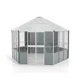 Vitavia Gewächshaus-Pavillon/ Vogelvoliere Circus 9000", Aluminium eloxiert, 9,0 m² | Wetterfestes & stabiles Treibhaus | Perfekt für Gemüse & Pflanzen | Robust & langlebig - Thumbnail 2