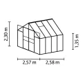 Vitavia Gewächshaus Mars 6700", Aluminium eloxiert, 6,7 m², 6 mm HKP | Wetterfestes & stabiles Treibhaus | Perfekt für Gemüse & Pflanzen | Robust & langlebig - Thumbnail 3