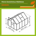 Vitavia Gewächshaus Venus 5000", schwarz, 5,0 m², 3 mm ESG | Wetterfestes & stabiles Treibhaus | Perfekt für Gemüse & Pflanzen | Robust & langlebig - Thumbnail 2