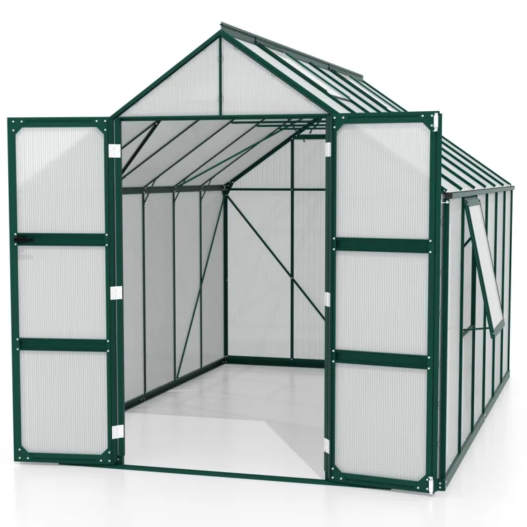 Vitavia Gewächshaus Olymp 9900", smaragd, 9,9 m², 4 mm HKP | Wetterfestes & stabiles Treibhaus | Perfekt für Gemüse & Pflanzen | Robust & langlebig – Bild 3