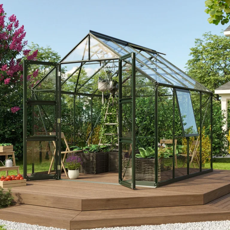 Vitavia Gewächshaus Olymp 9900", smaragd, 9,9 m², 4 mm HKP | Wetterfestes & stabiles Treibhaus | Perfekt für Gemüse & Pflanzen | Robust & langlebig – Bild 8