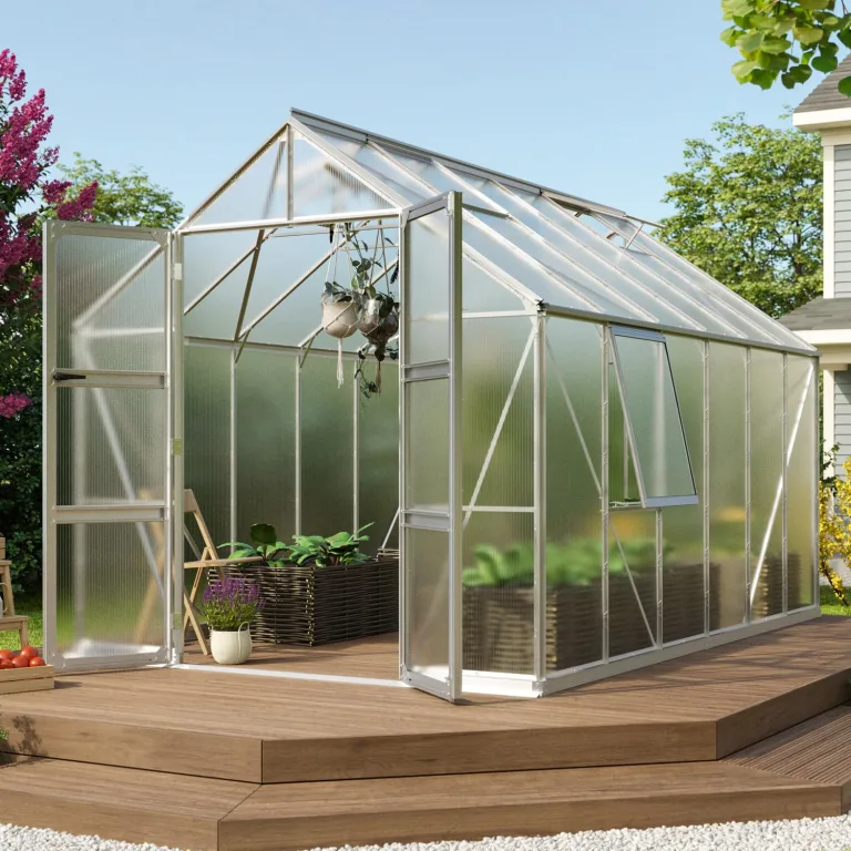 Vitavia Gewächshaus Olymp 9900", smaragd, 9,9 m², 4 mm HKP | Wetterfestes & stabiles Treibhaus | Perfekt für Gemüse & Pflanzen | Robust & langlebig – Bild 9
