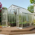 Vitavia Gewächshaus Olymp 9900", smaragd, 9,9 m², 4 mm HKP | Wetterfestes & stabiles Treibhaus | Perfekt für Gemüse & Pflanzen | Robust & langlebig - Thumbnail 9