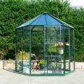 Vitavia Gewächshaus-Pavillon Hera 9000" inkl. Stahlfundament, schwarz, 9,0 m², 3 mm ESG, 6 mm HKP | Wetterfestes & stabiles Treibhaus | Perfekt für Gemüse & Pflanzen | Robust & langlebig - Thumbnail 7