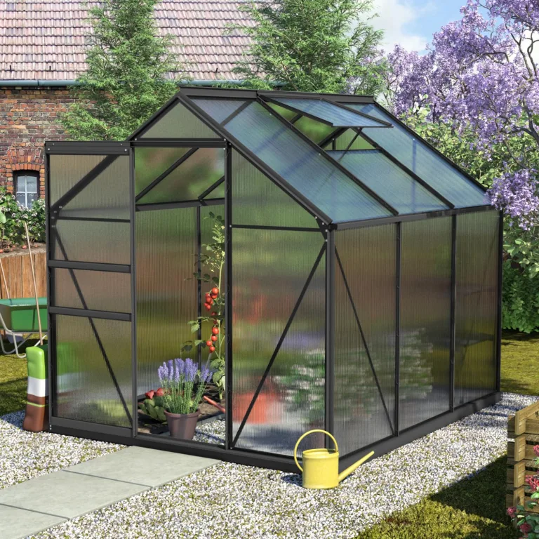 Vitavia Gewächshaus Calypso 3000", Aluminium eloxiert, 3,0 m², 6 mm HKP | Wetterfestes & stabiles Treibhaus | Perfekt für Gemüse & Pflanzen | Robust & langlebig – Bild 8