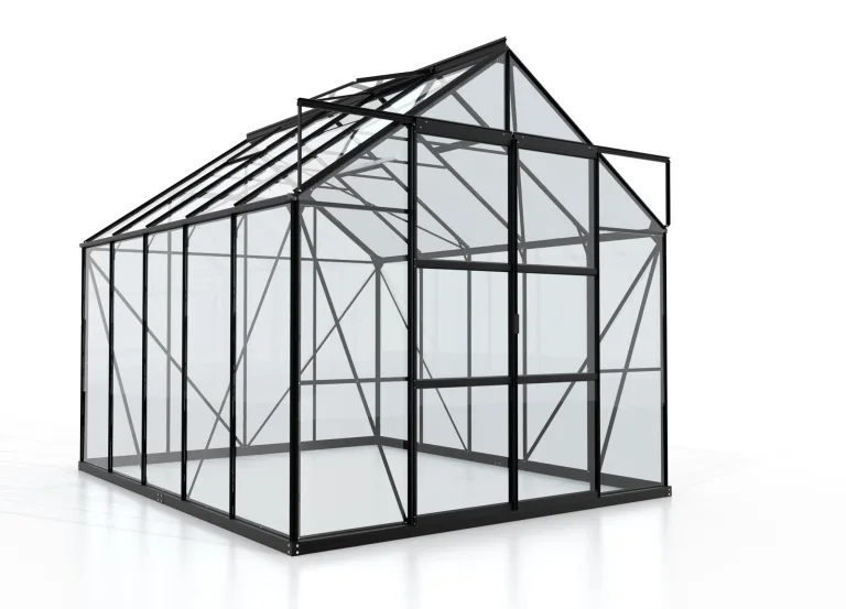 Vitavia Gewächshaus-Set Uranus 8300" inkl. LED Leuchte, schwarz, 3 mm ESG | Wetterfestes & stabiles Treibhaus | Perfekt für Gemüse & Pflanzen | Robust & langlebig – Bild 3