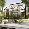 Vitavia Gewächshaus-Set Uranus 8300" inkl. LED Leuchte, schwarz, 3 mm ESG | Wetterfestes & stabiles Treibhaus | Perfekt für Gemüse & Pflanzen | Robust & langlebig - Thumbnail 1