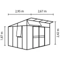 Vitavia Gewächshaus Aura 7800", weiß, 7,8 m², 3 mm ESG, 10 mm HKP | Wetterfestes & stabiles Treibhaus | Perfekt für Gemüse & Pflanzen | Robust & langlebig - Thumbnail 3