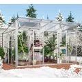 Vitavia Gewächshaus Aura 7800", weiß, 7,8 m², 3 mm ESG, 10 mm HKP | Wetterfestes & stabiles Treibhaus | Perfekt für Gemüse & Pflanzen | Robust & langlebig - Thumbnail 6