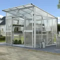 Vitavia Gewächshaus Aura 7800", weiß, 7,8 m², 3 mm ESG, 10 mm HKP | Wetterfestes & stabiles Treibhaus | Perfekt für Gemüse & Pflanzen | Robust & langlebig - Thumbnail 8