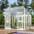 Vitavia Gewächshaus Aura 7800", weiß, 7,8 m², 3 mm ESG, 10 mm HKP | Wetterfestes & stabiles Treibhaus | Perfekt für Gemüse & Pflanzen | Robust & langlebig - Thumbnail 9