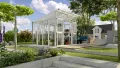 Vitavia Gewächshaus Aura 7800", weiß, 7,8 m², 3 mm ESG, 10 mm HKP | Wetterfestes & stabiles Treibhaus | Perfekt für Gemüse & Pflanzen | Robust & langlebig - Thumbnail 1