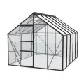 Vitavia Gewächshaus Merkur 8300", schwarz, 8,3 m², 3 mm ESG | Wetterfestes & stabiles Treibhaus | Perfekt für Gemüse & Pflanzen | Robust & langlebig - Thumbnail 3