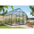 Vitavia Gewächshaus Merkur 8300", schwarz, 8,3 m², 3 mm ESG | Wetterfestes & stabiles Treibhaus | Perfekt für Gemüse & Pflanzen | Robust & langlebig - Thumbnail 6