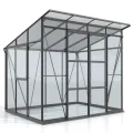 Vitavia Gewächshaus Playa 5900", schwarz, 5,9 m², 3 mm ESG, 6 mm HKP | Wetterfestes & stabiles Treibhaus | Perfekt für Gemüse & Pflanzen | Robust & langlebig - Thumbnail 4