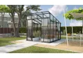 Vitavia Gewächshaus Playa 5900", schwarz, 5,9 m², 3 mm ESG, 6 mm HKP | Wetterfestes & stabiles Treibhaus | Perfekt für Gemüse & Pflanzen | Robust & langlebig - Thumbnail 7