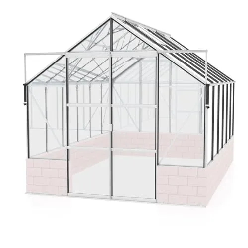 Vitavia Gewächshaus Cassandra 9900", Aluminium eloxiert, 9,9 m², ohne Sockelmauer, 3 mm ESG | Wetterfestes & stabiles Treibhaus | Perfekt für Gemüse & Pflanzen | Robust & langlebig – Bild 7