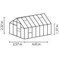 Vitavia Gewächshaus Meridian 1 11500", Aluminium, 11,5 m², 3 mm ESG | Wetterfestes & stabiles Treibhaus | Perfekt für Gemüse & Pflanzen | Robust & langlebig - Thumbnail 2
